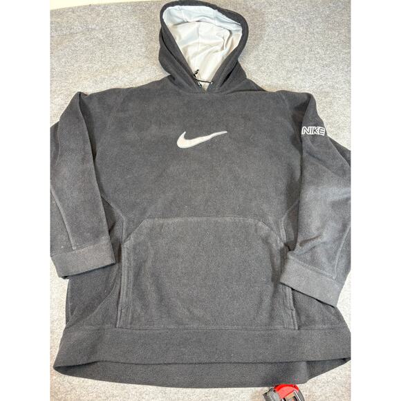 Vintage 90s Nike Fleece Sweatshirt Hoodie Men 2XL Center Swoosh Sportswear Retro - Picture 2 of 6